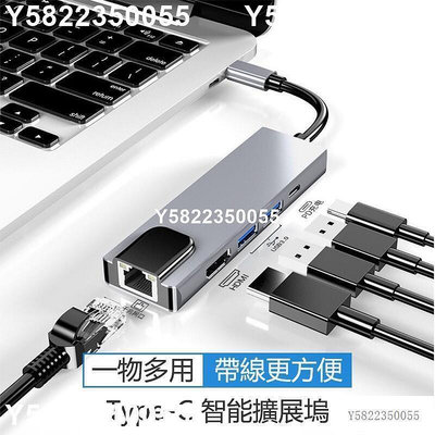 5合1千兆Type C轉換器 新款 MacBook Pro Air 13吋 擴展器轉接口 HIDM USB網線接口