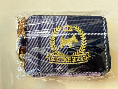 全新有牌Scottish House ～薰衣草紫格格紋吊飾零錢包、鑰匙包，卡片包