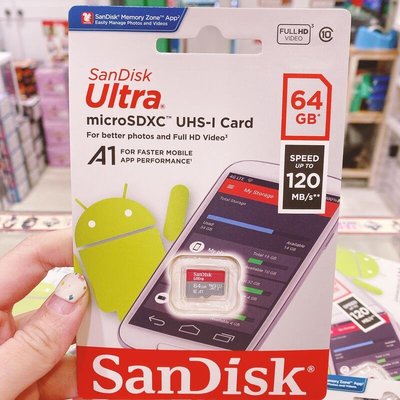 有間電玩 Ns switch 主機 記憶卡 SanDisk Ultra MicroSD A1 高速記憶卡 64GB