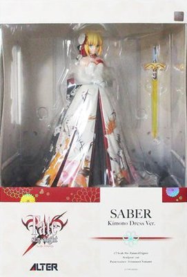 日本正版 ALTER Fate/stay night Saber 和服禮服 1/7 模型 公仔 日本代購