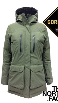 【THE NORTH FACE 美國】 女 單件式Gore-Tex雪衣外套 (綠色) NF0A367