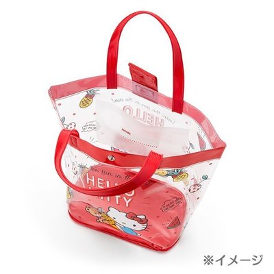 代購現貨 日本三麗鷗 防水海灘手提袋 透明游泳袋 T2