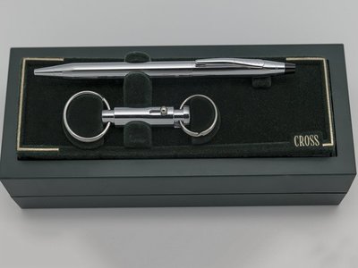 【Pen筆】CROSS高仕 Century世紀亮鉻原子筆+鑰匙圈 (3502)