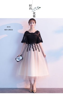 韓式洋裝大尺碼S-4XL黑色小禮服連身裙