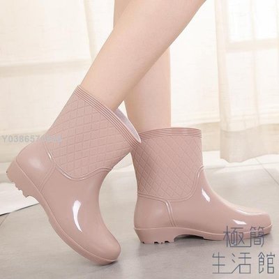 韓版防水鞋雨鞋女夏成人膠鞋防滑水靴lif27330