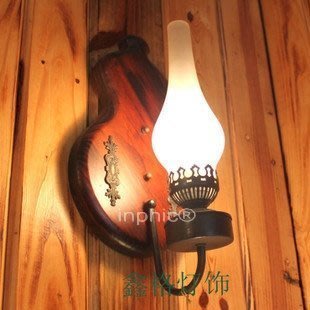 INPHIC-歐式古典實木玻璃壁燈客廳燈臥室燈 吧檯燈茶樓燈走道燈