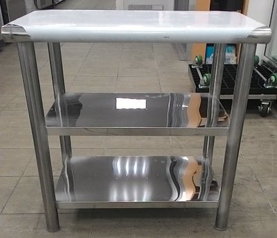 冠億冷凍家具行 【台灣製造】加強型不鏽鋼工作台3尺X2尺X3層/不鏽鋼料理台白鐵桌3尺X2尺X3層