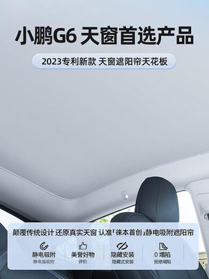 小鵬G6專用汽車品靜電吸附天窗天幕遮陽簾傘防曬擋板改裝配件G3G9