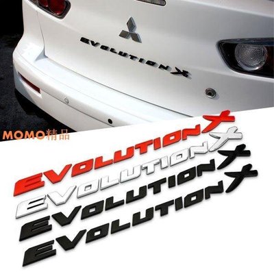 下殺- 三菱SPORTBACK/RALLI/AREVO EVOLUTION X車頭標車尾標後車身裝飾貼 字母標誌車貼 貼