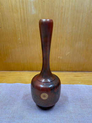 菊標銅花瓶 斑銅花瓶 菠蘿漆銅花瓶