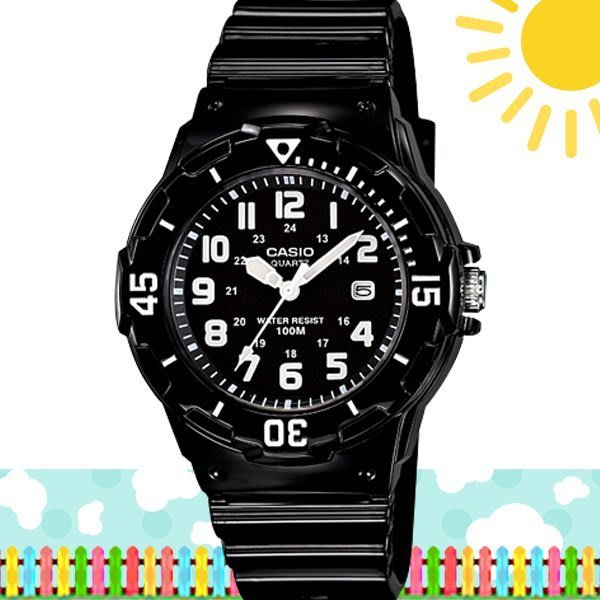 Casio 時計屋卡西歐手錶lrw 200h 1b 女錶指針錶橡膠錶帶白防水100米