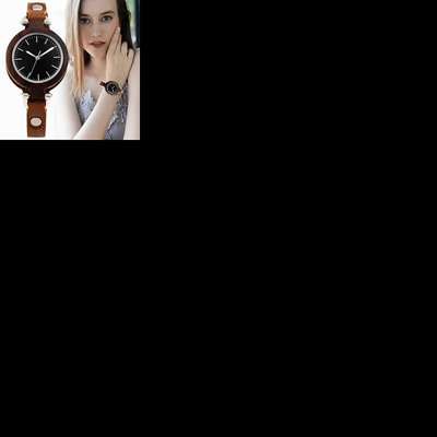 手錶自然黑檀木表女款禮品表生日禮物木制手表日本進口機芯真皮全包