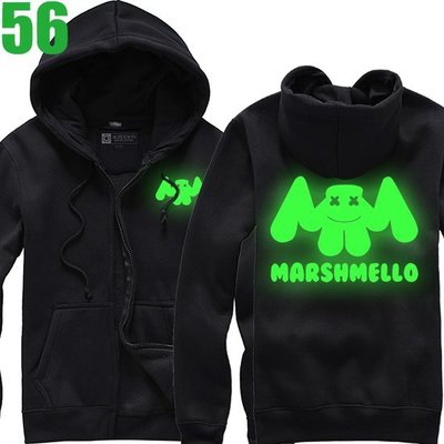 【電音DJ系列】【Marshmello】夜光綠光效果連帽厚絨長袖外套 新款上市專單進貨!【賣場二十】