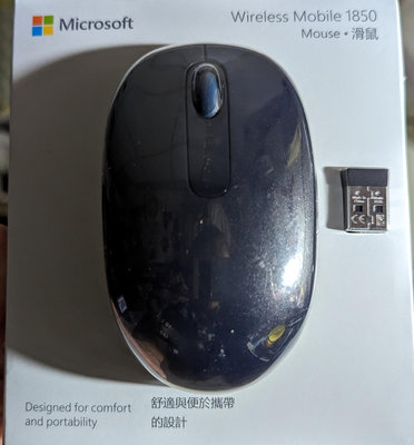 Microsoft微軟 全新無線滑鼠1850 黑色