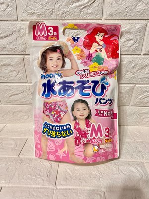 💖全新。滿意寶寶 女寶玩水褲M號3片。日本原裝。7～10kg【浪漫晴天】