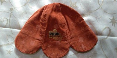 Disney 小熊維尼 女童 橘色花辦造型帽 魚夫帽 遮陽帽 頭圍52cm