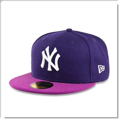 【ANGEL NEW ERA】NEW ERA MLB NY 紐約 洋基 紫色 雙色 59FIFTY 街頭 嘻哈 棒球帽