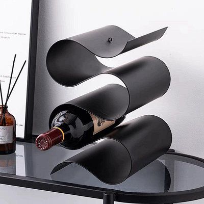 簡約代紅酒架客廳酒餐邊樣板房展示葡萄酒架輕奢高檔擺件 自行安裝
