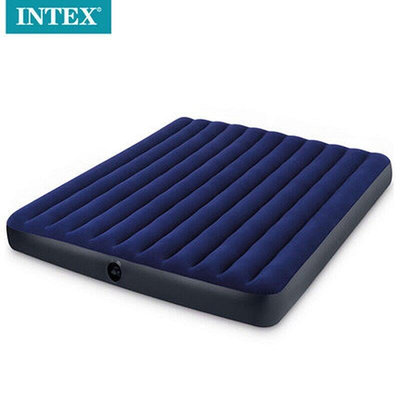 【露營用品】INTEX充氣床墊家用雙人加厚氣墊床 植絨戶外帳篷充氣床便攜陪護床