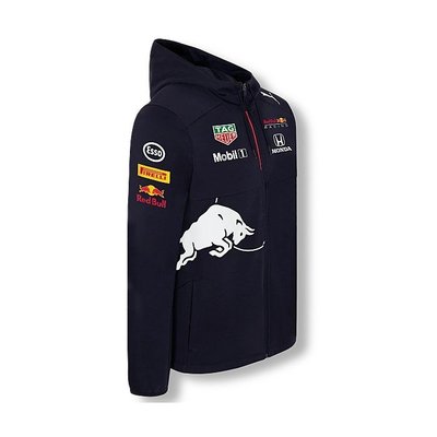 2021 新款 F1 小紅牛賽車服 Red Bull 男士抓絨拉鍊連帽夾克