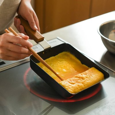 平底鍋日本進口小泉誠AMBAI玉子燒早餐鍋厚蛋燒平底鍋鐵煎鍋多型號-雙喜生活館