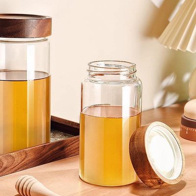 格娜斯蜂蜜密封罐玻璃瓶空瓶食品級帶蓋果醬分裝儲存罐裝蜂蜜專用
