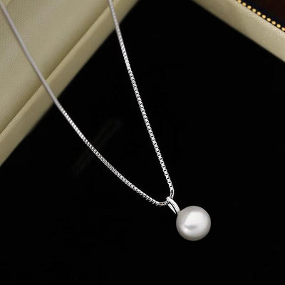 【極簡時尚】純銀天然珍珠項鏈氣質鎖骨鏈