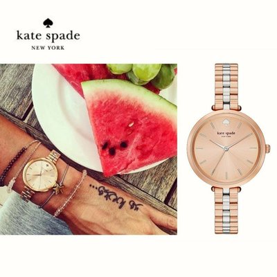 Kate Spade►Holland ( 金屬玫瑰金色×銀鎳色 ) 手錶 腕錶 ｜100%全新正品｜特價