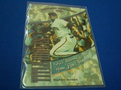 阿克漫291-26~MLB-1998年Dpmriss限量1993張特卡Barry Bonds只有一張
