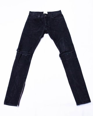 Fear Of God Distressed Selvedge Denim Pants Fourth Collection.(Black)牛仔褲