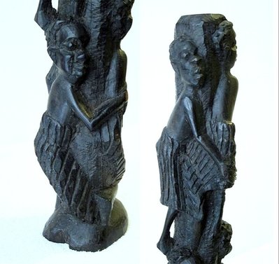 非洲工藝品原住民工藝品6人像雕像手工藝術品原木雕刻藝品【心生活美學】