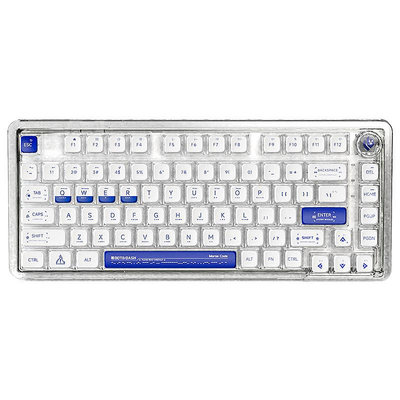 鍵盤 LEOBOG K81機械鍵盤三模75%配列透明亞克力Gasket客制化