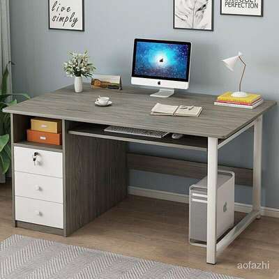 辦公桌 書桌 電腦桌帶鍵盤架 120CM工作桌 抽屜收納 DIY寫字桌~訂金
