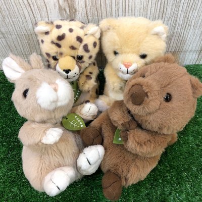 【誠誠小舖】日本進口 正版 動物 potte 獅子 母獅 花豹 短尾矮袋鼠 兔子 可愛 絨毛 玩偶 娃娃 沙包 手玉