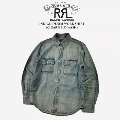 Cover Taiwan 官方直營 RRL Ralph Lauren 水洗 長袖 牛仔襯衫 牛仔外套 藍色 (預購)