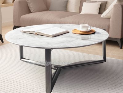【N D Furniture】台南在地家具-電鍍拉絲不鏽鋼腳座人造石面98cm大茶几/石面茶几YH