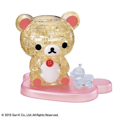 50193 3D立體塑膠透明水晶37片日本進口拼圖 Rilakkuma 拉拉熊 懶懶熊
