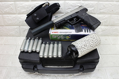 [01] KWC TAURUS PT24/7 手槍 CO2槍 刺客版 雙色 優惠組F ( 巴西金牛座BB槍BB彈玩具槍