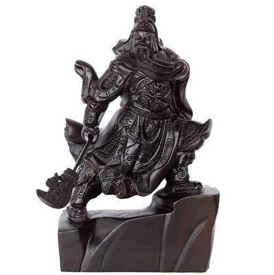佛藝館 關聖帝君 義薄雲天 法像莊嚴 關公神像 木雕擺件 黑檀木（GA-1798）