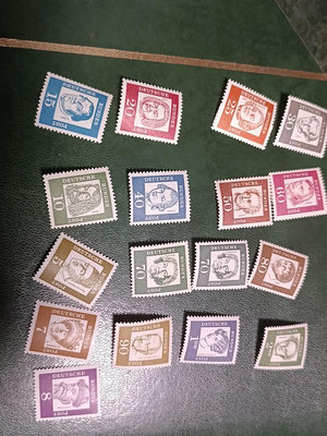 普通郵票 1961年 名人普票 歌德 貝多芬 17全新全品。22039