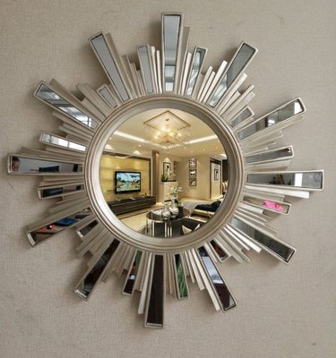 【熱賣精選】 新款歐式浴室鏡玻璃方塊拼貼玄關太陽鏡防水裝飾鏡化妝鏡壁掛鏡子