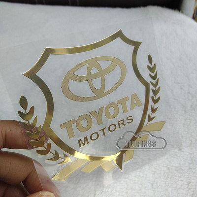 豐田 汽車車貼 金屬 勛章車標 個性改裝側標 車身貼車窗貼 Toyota Vios Camry Yaris Previa