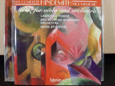 Power,Hindemith-Music For Viola And Orch,鮑爾中提琴，阿瑟騰指揮蘇格蘭BBC交響，演繹亨德密特中提琴與管弦樂團音樂，如新