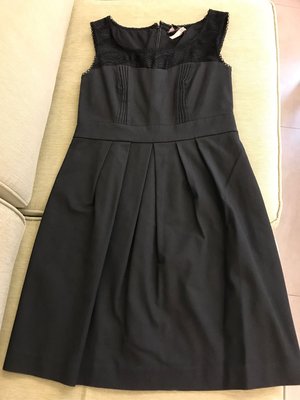「二手」日本品牌NR馬甲式蕾絲黑色小洋裝