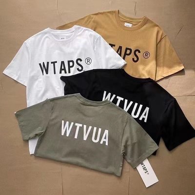 日本WTAPS潮牌WTVUA新款22SS夏季banner cotton男裝短袖T恤tee
