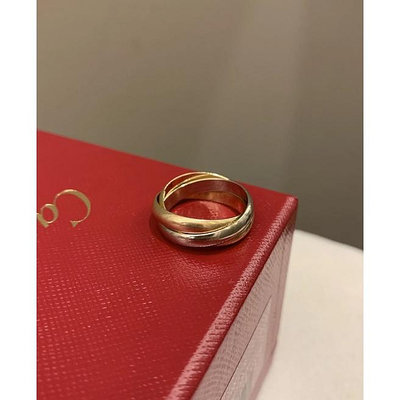 ❤️小艾精品 Cartier 卡地亞 Trinity 戒指 經典款 18K玫瑰金/金色/銀色 戒指 B4052700女款