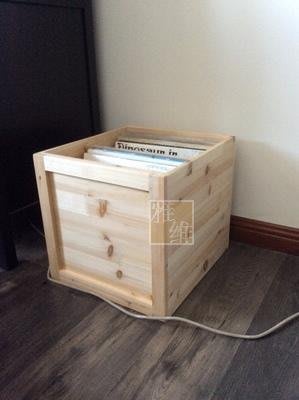 【熱賣精選】實木大容量黑膠唱片收藏組合木箱家用分隔LP收納筐訂做