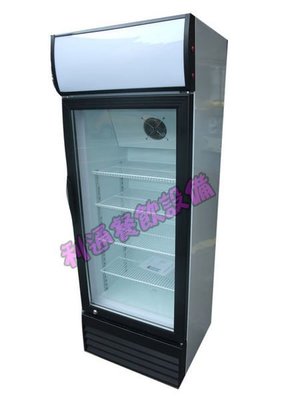 《利通餐飲設備》1門-玻璃冰箱 冷藏 (288L) (黑色) /單門冰箱 一門冰箱 冷藏冰箱 冷藏櫃 展示櫃  飲料櫃