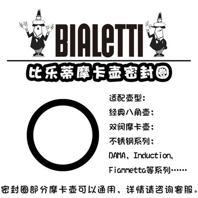 【熱賣精選】意大利采購 bialetti比樂蒂 摩卡壺密封圈套裝摩卡壺濾片配件