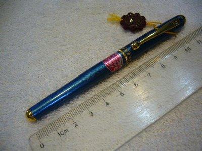 鋼筆(15)~藍色~復古系列~MINKA~OF-400~卡式~無墨水管~德國製雕花筆尖